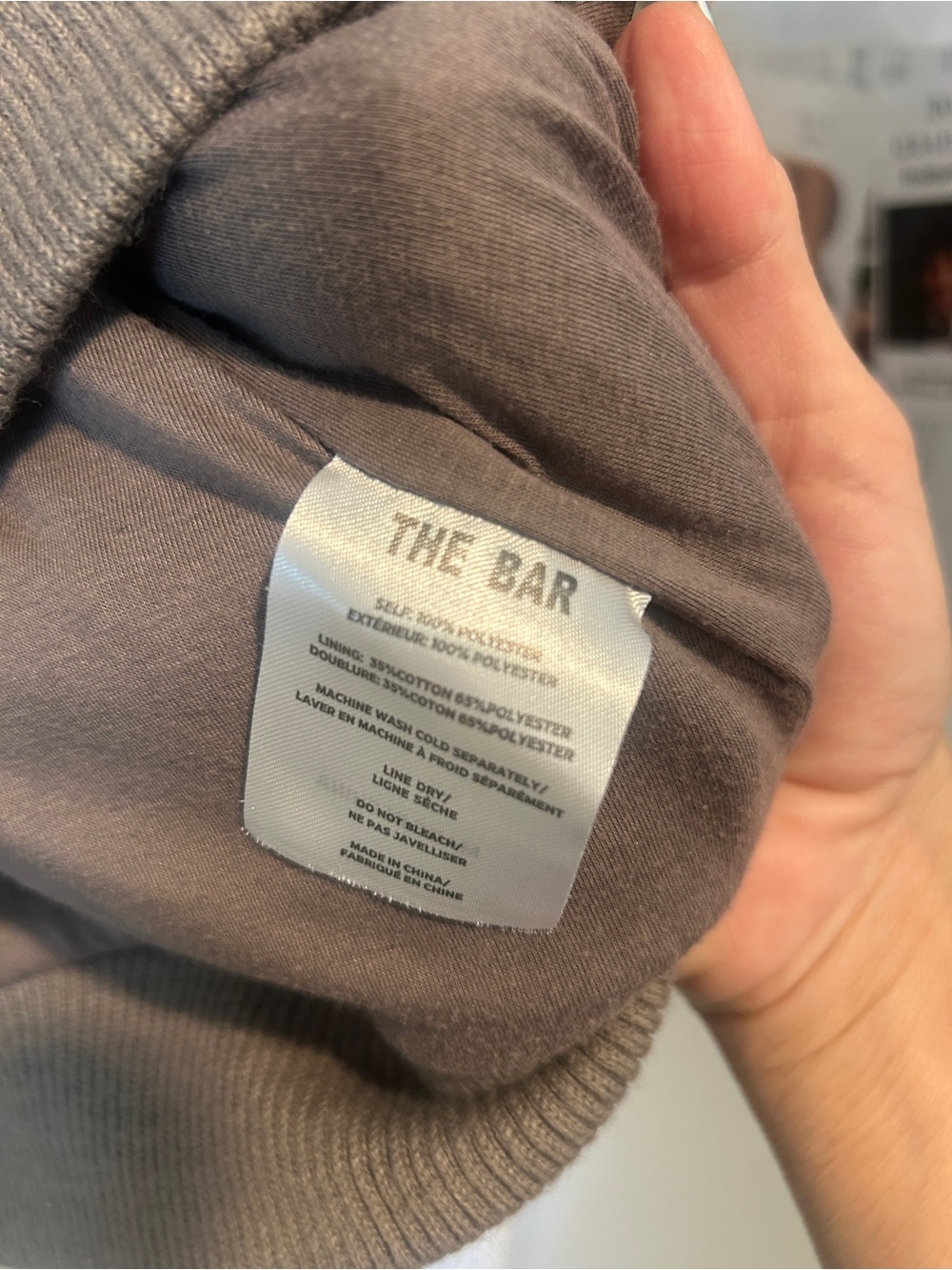 The Bar Gigi Teddy Sweatshirt in CINDER/GREY - Picture 6 of 6